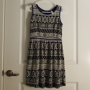Xhilaration Tribal black and white dress